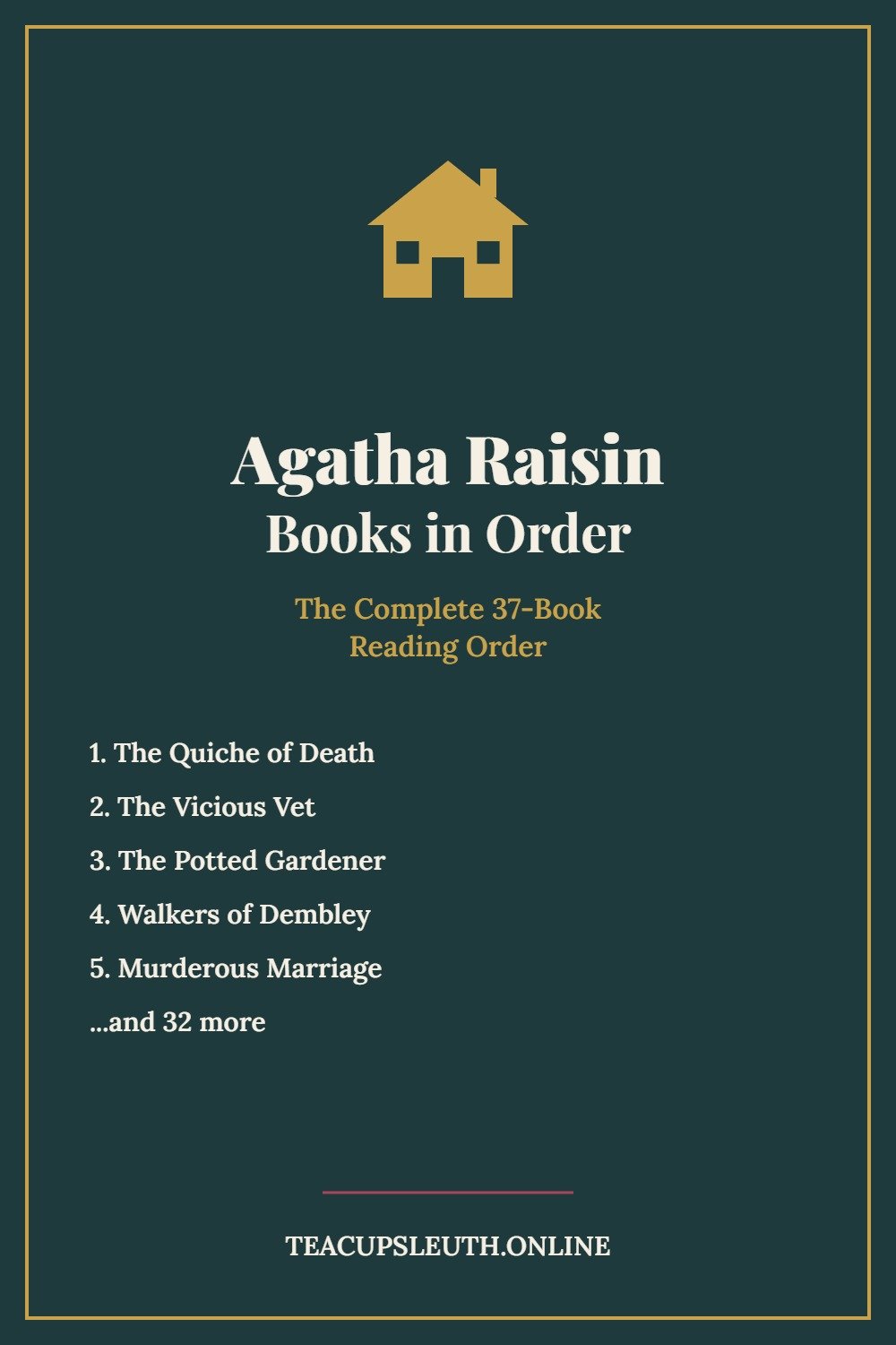 Agatha Raisin Books in Order - Pinterest pin