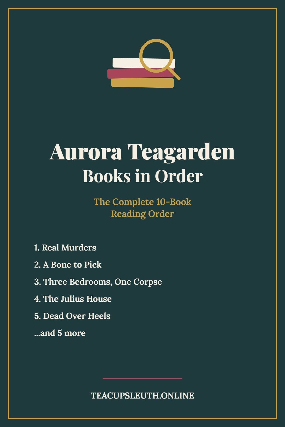 Aurora Teagarden Books in Order - Pinterest pin