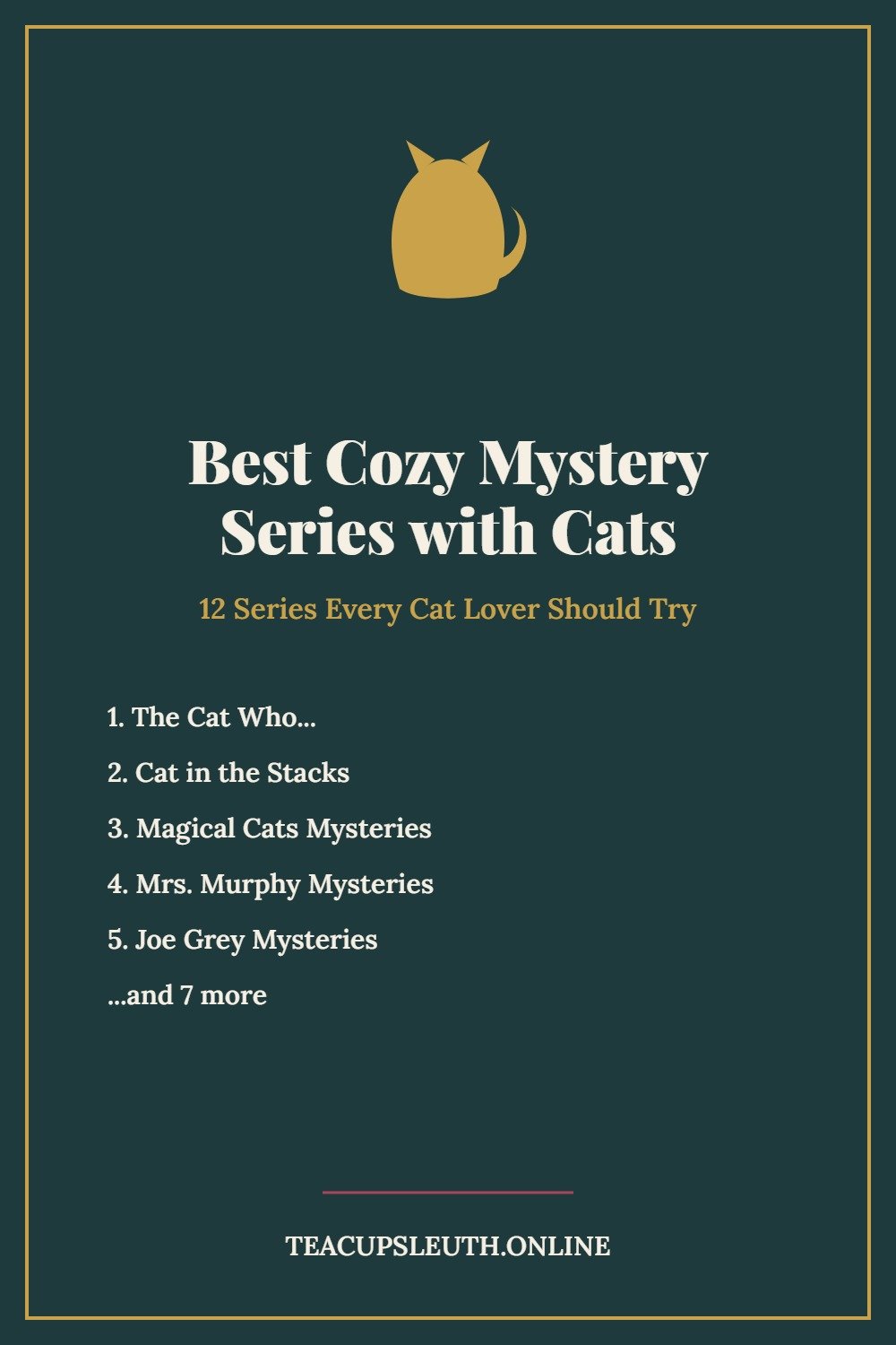 Best Cozy Mystery Series with Cats - Pinterest pin