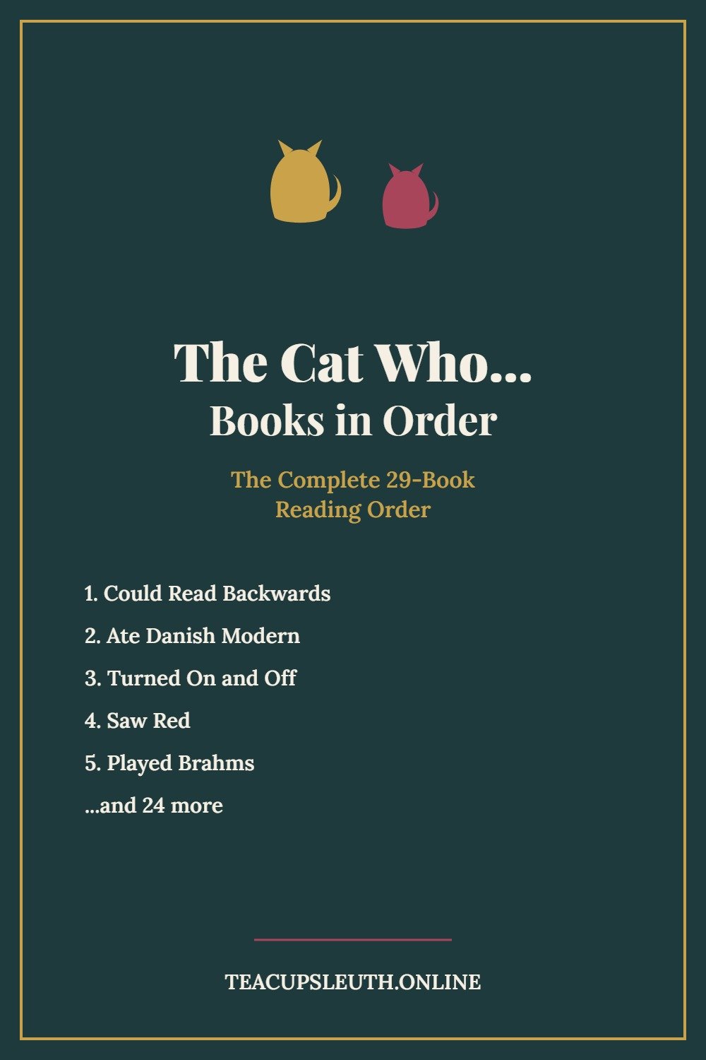 The Cat Who Books in Order - Pinterest pin